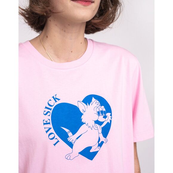 ♡ Lazy Oaf ♡ Lovesick Kitty Tee - Size Medium - Picture 1 of 9